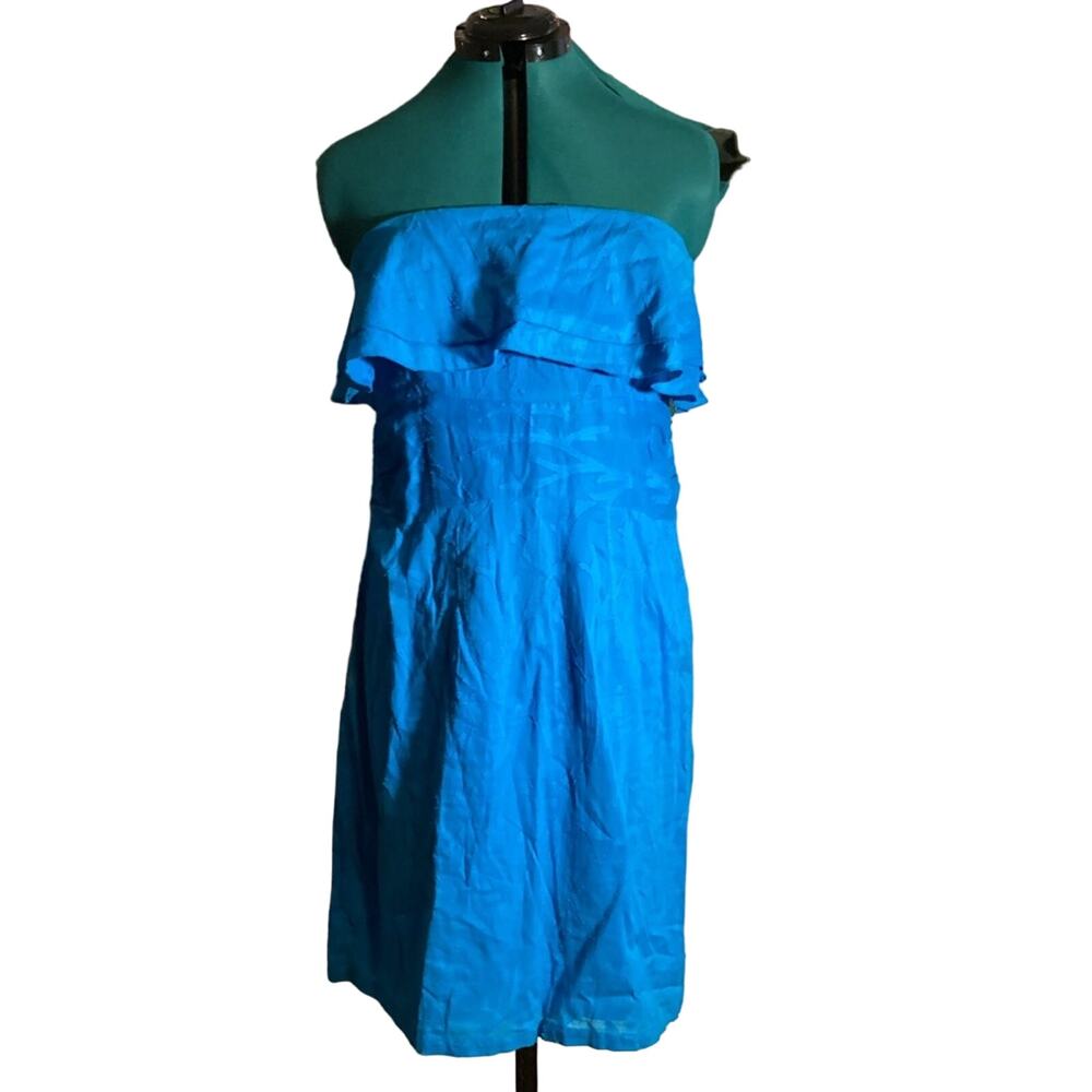 Southern Frock Strapless Dress Size 10 Color Bright Blue